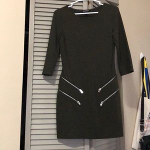 Express olive work dress